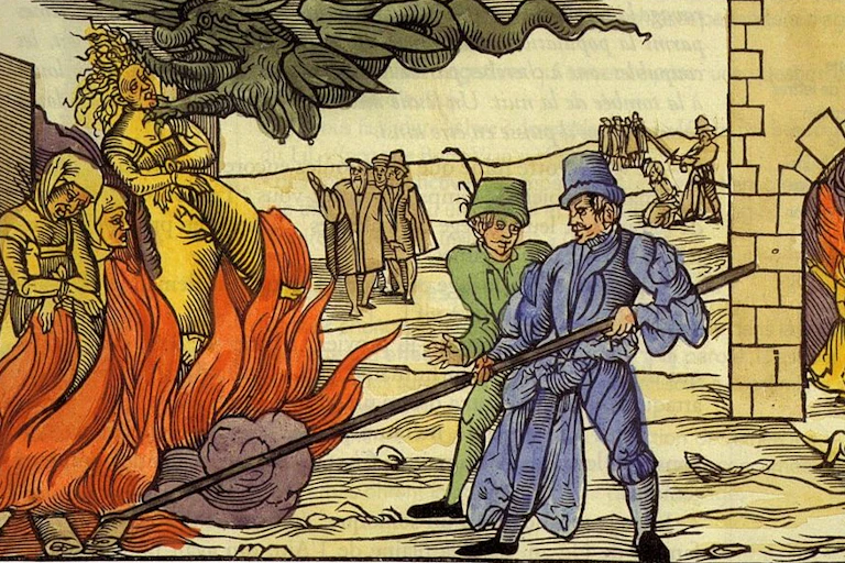 Femmes accusées d'être sorcières brûlées sur le bûcher à Derenburg en 1555