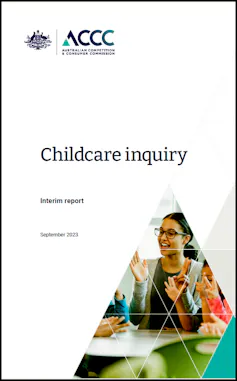 Cover of ACCC childcare report