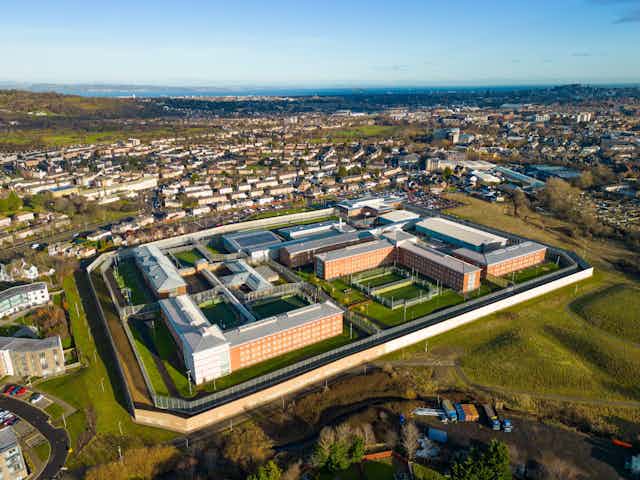 An aerial view of a carceral facility in Scotland.