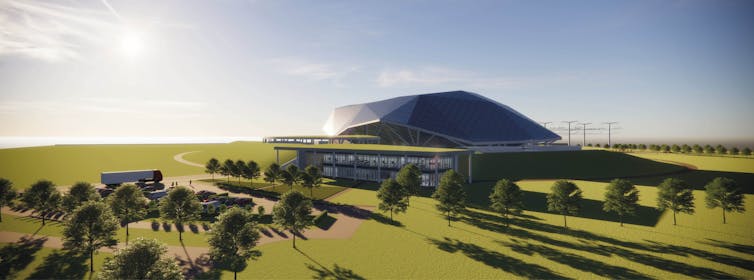 Model of a small modular reactor provided by Rolls-Royce SMR.