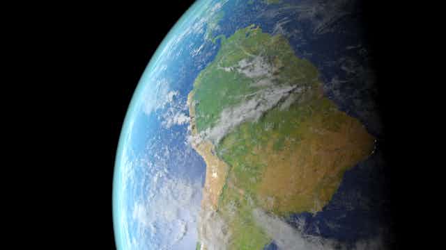 South America from space