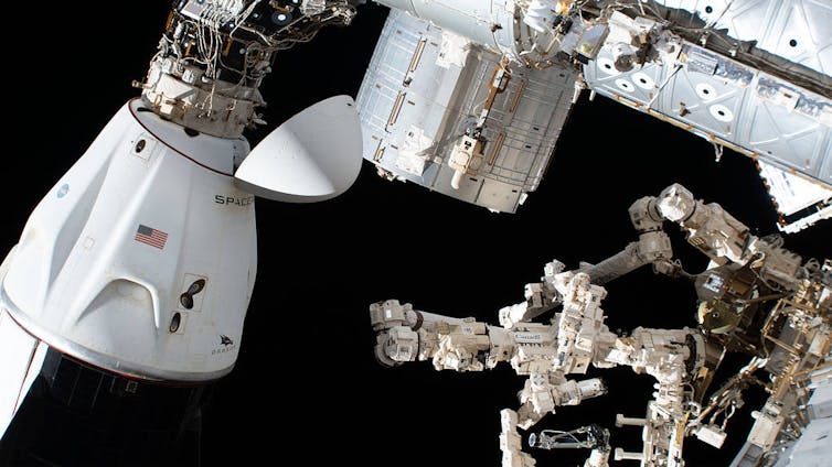 Crew Dragon at the ISS.