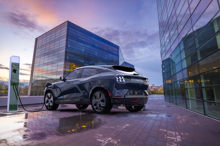 A Ford Mustang Mach-E All-Electric SUV.