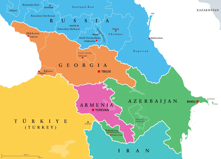Locator map of Dagestan