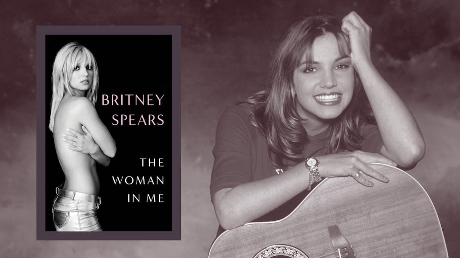 Britney Spears's memoir and the singer photographed aged 18.
