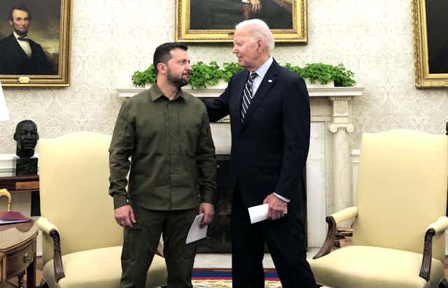 US president Joe Biden is still fully supportive of Ukraine's war effort, but the US Congress is divided over funding.