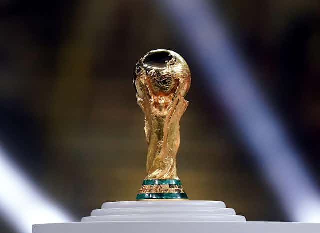 The men's football World Cup trophy.