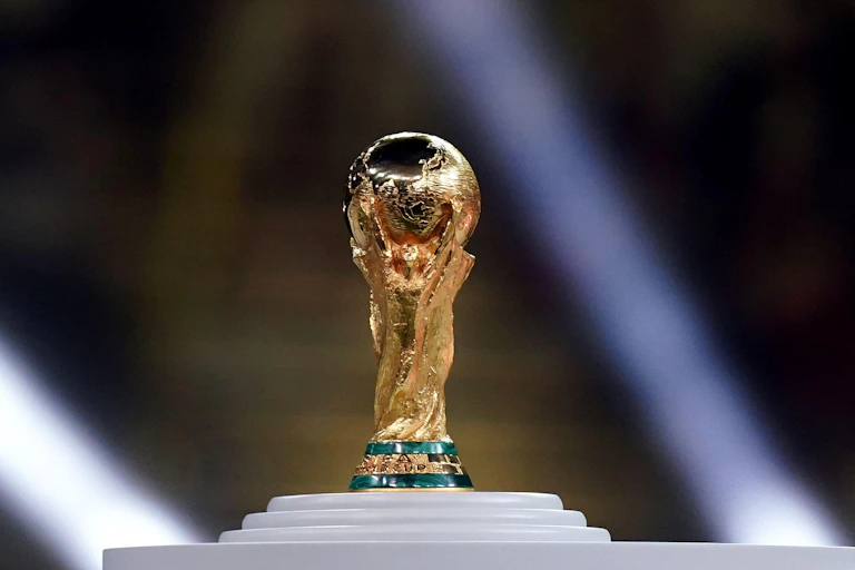 The men's football World Cup trophy.