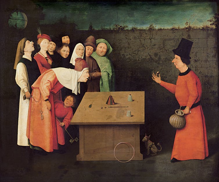 Hieronymus Bosch painter of a magician.