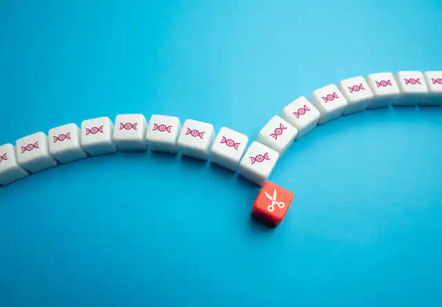 Graphic suggesting gene editing