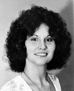 A head shot of a woman, Linda Lovelace.