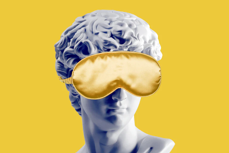 Ancient bust (sculpture of head) earring eye mask