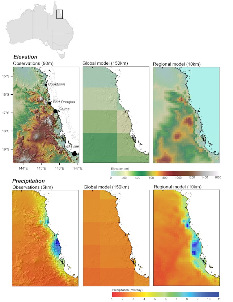 A chart showing a detailed map versus a blurry one