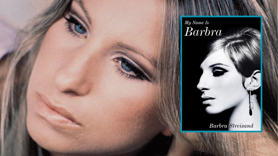 Barbara Streisand and her book jacket