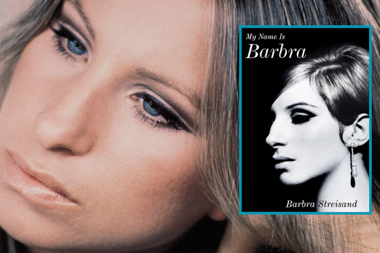 Barbara Streisand and her book jacket