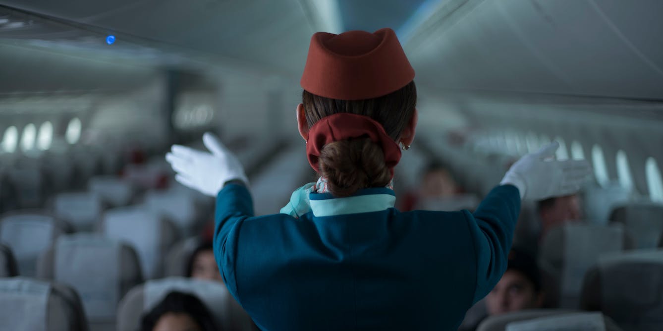 Where do cabin crew stay when not working?