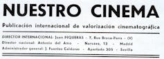 Cabecera de la revista _Nuestro Cinema_.