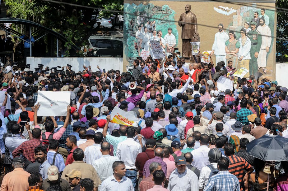 Recent teachers' protest in Colombo