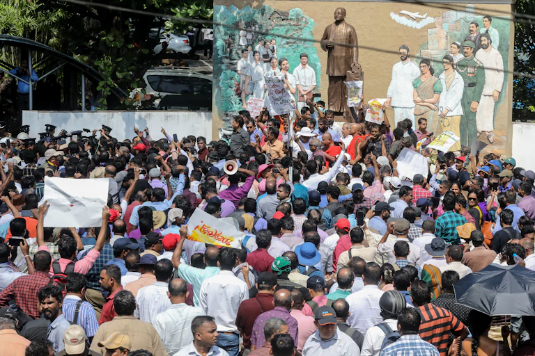 Recent teachers' protest in Colombo