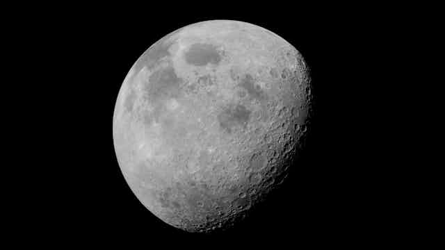 The gibbous Moon as viewed from the Apollo 12 mission. 