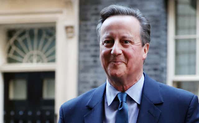 David Cameron outside 10 Downing Street.