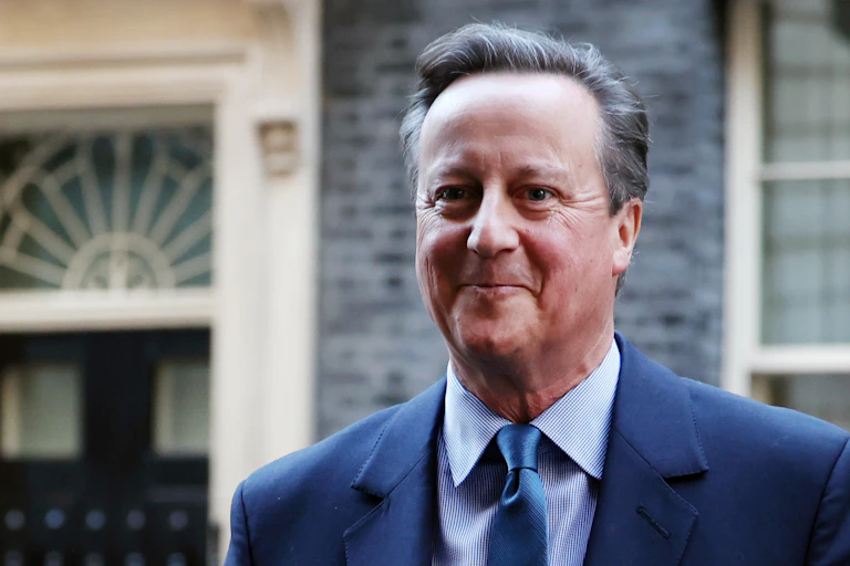 David Cameron outside 10 Downing Street.