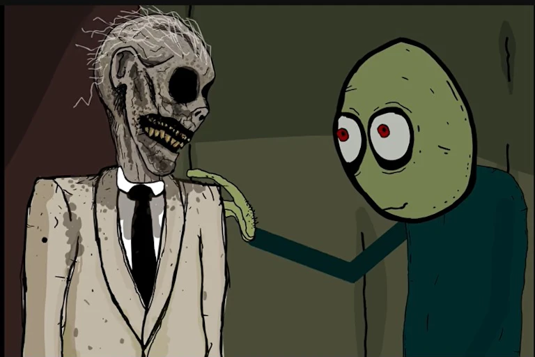 Cartoon corpse and salad fingers