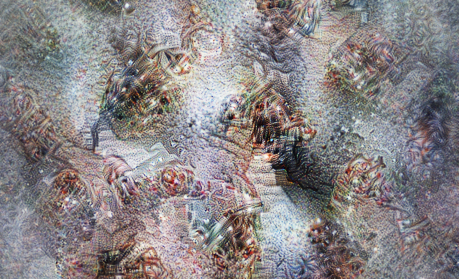 An abstract AI generated image of a village.