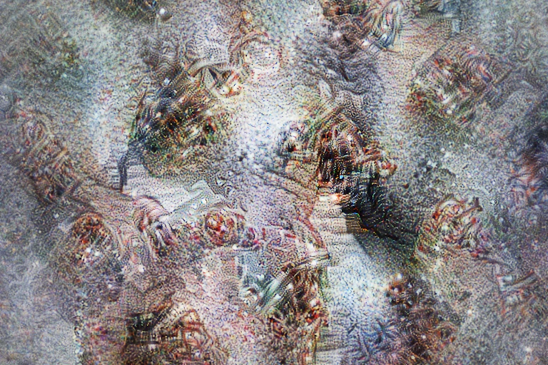 An abstract AI generated image of a village.