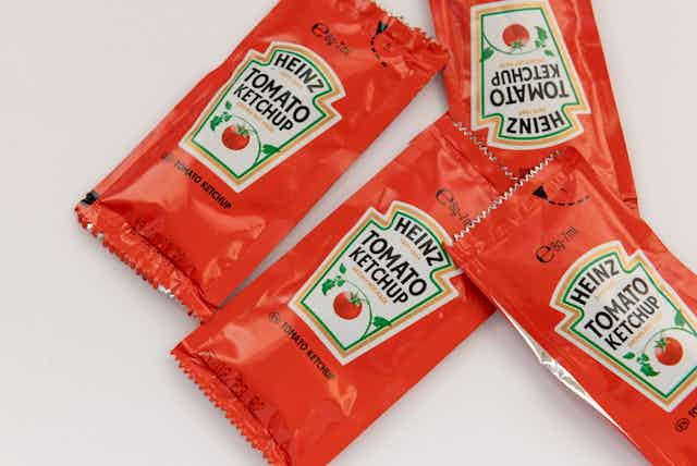 Heinz tomato ketchup sachets