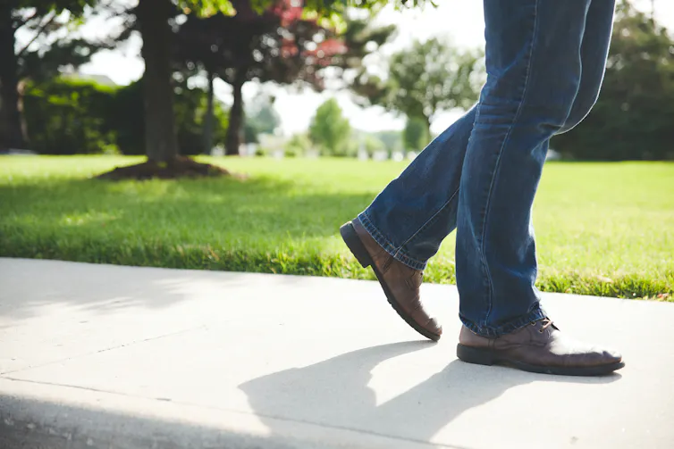 Man walking in boots