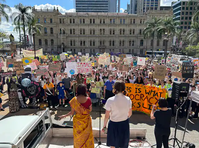 school students striking for climate