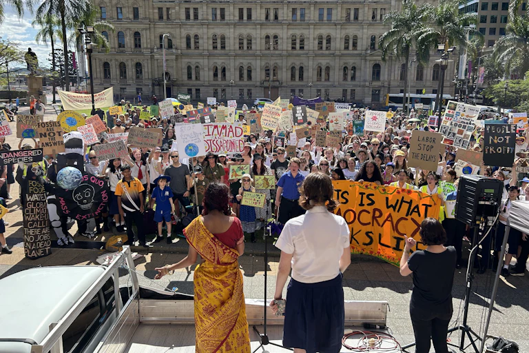 school students striking for climate