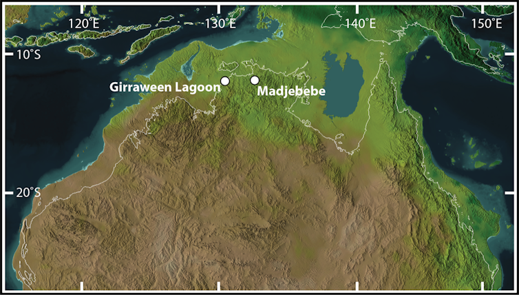 map showing how Papua New Guinea and Australia were connected during the last ice age