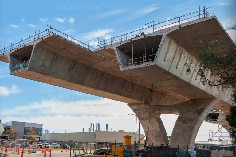 Picture of half-finished elevated road