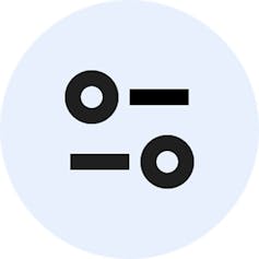 Një simbol i një rrethi pranë një vije të drejtë mbi një vijë të drejtë dhe një rreth.