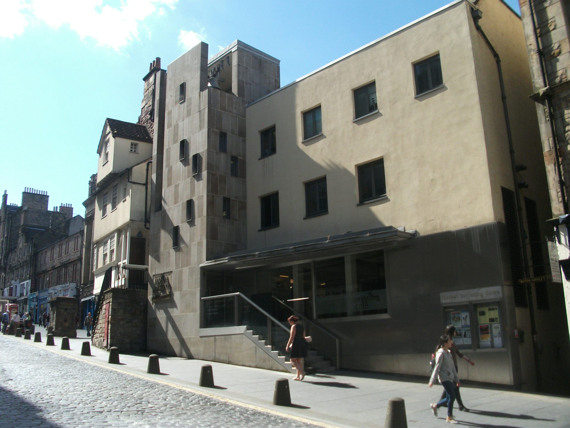 A large modern building on the Royal Mile in Edinburgh.
