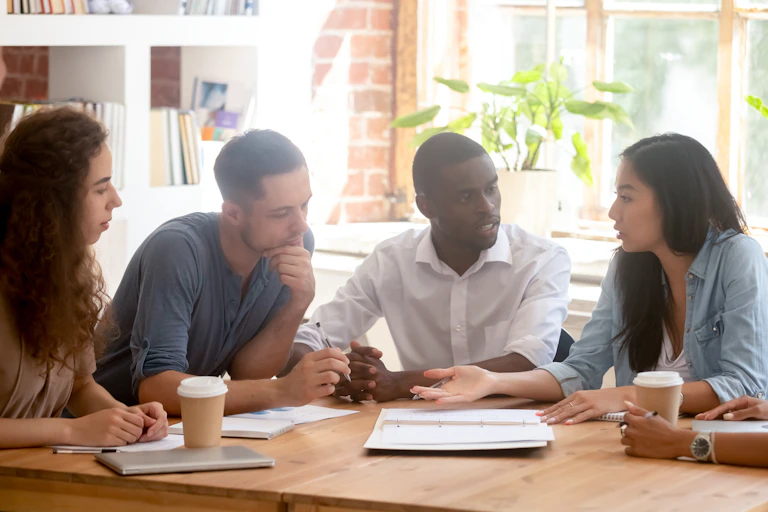 young people discussing