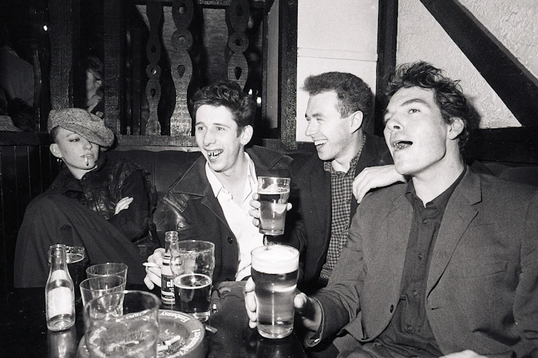 Members of The Pogues in 1984