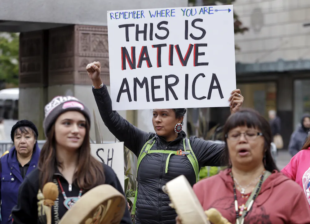 Native American Rage Thanksgiving stories gloss over the history of US settlement on Native ...