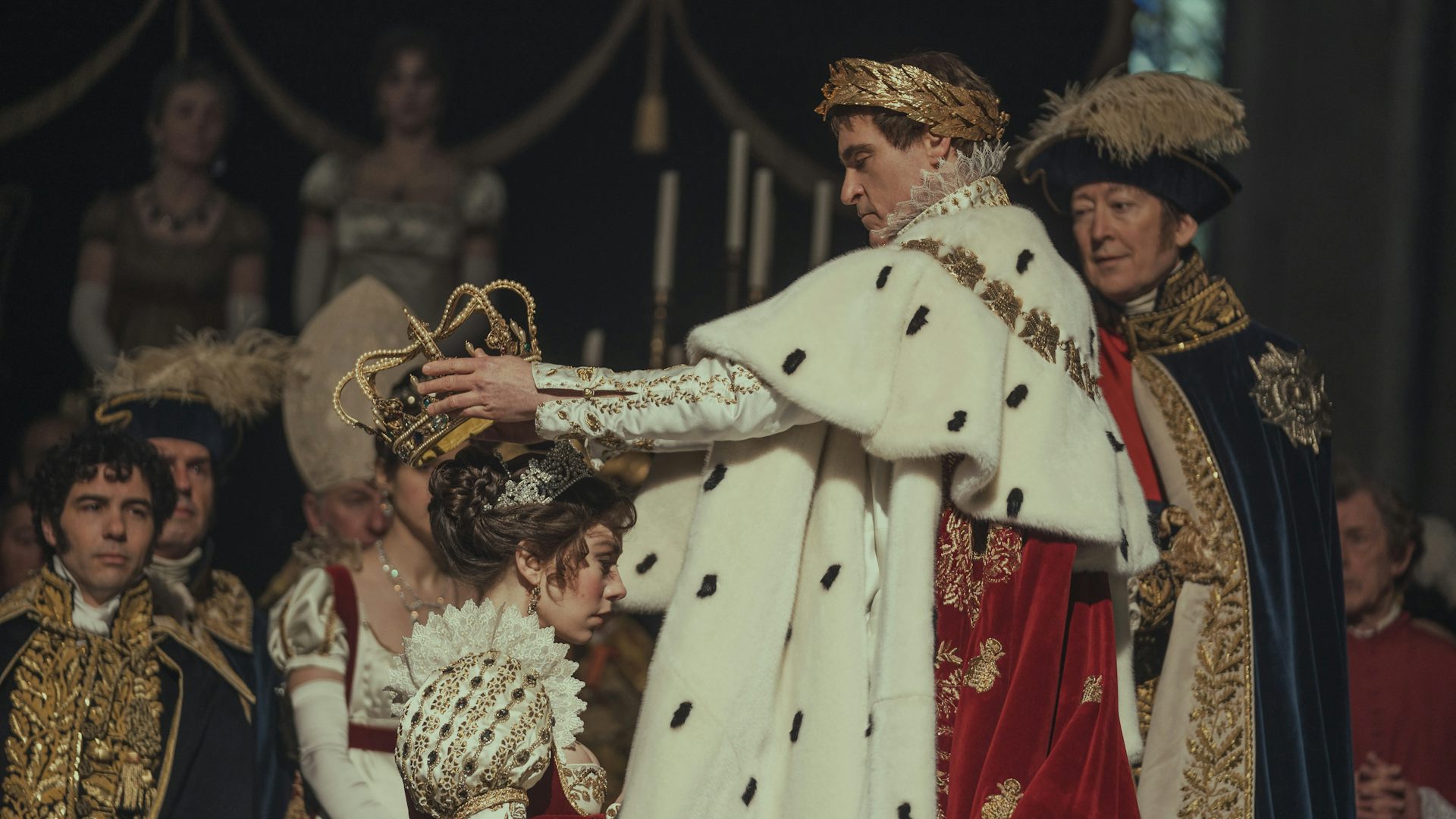 Napoleon crowns Josephine in Ridley Scott's biopic.