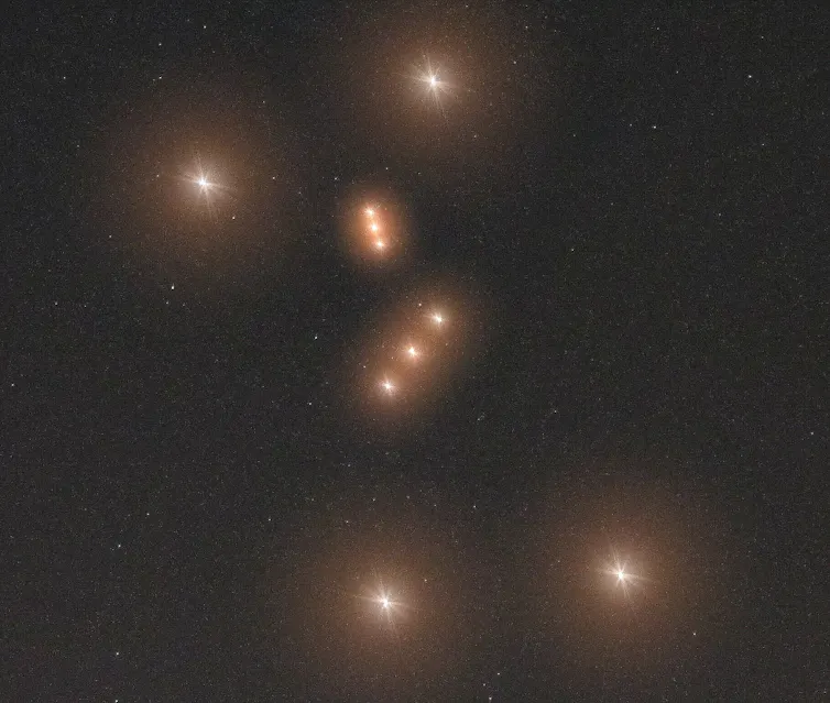 A photo of the constellation Orion.