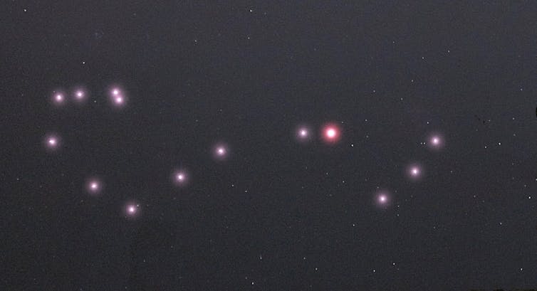 A photo of the constellation Scorpius.