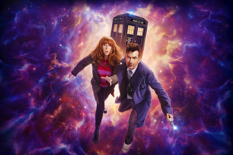 The Doctor (David Tennant) and Donna Noble (Catherine Tate).
