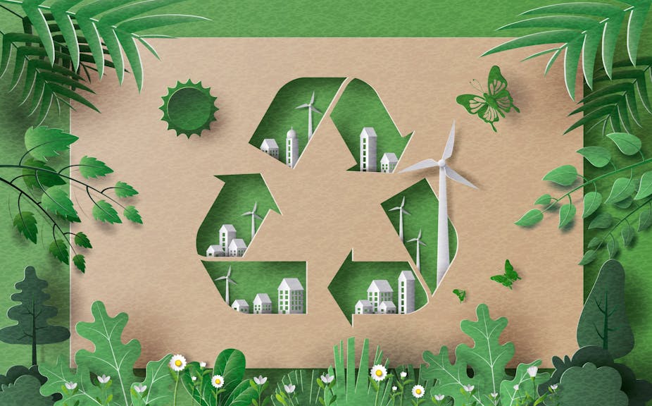 Symboles de recyclage et de protection de l'environnement