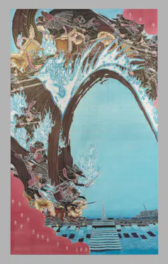 painting of a wave