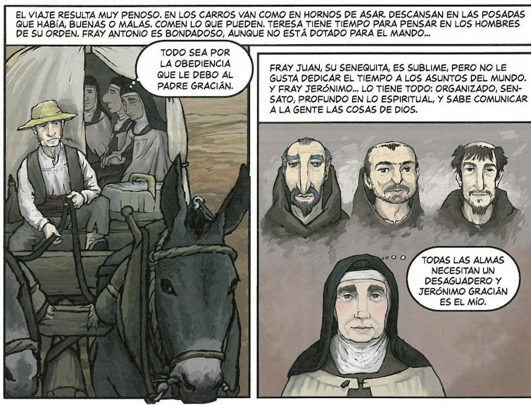 Viñetas del libro _Teresa de Jesús: Escritora, fundadora y santa_, de José Luis Serna Romera.