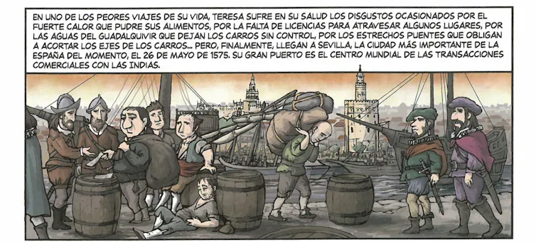 Viñetas del libro _Teresa de Jesús: Escritora, fundadora y santa_, de José Luis Serna Romera.