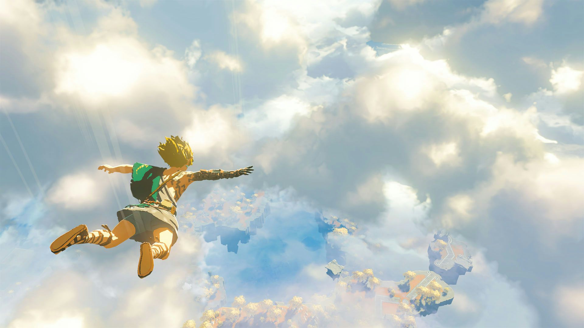 Gameplay from Tears of the Kingdom featuring Link.