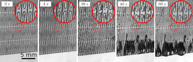 expérience dans la chambre à brouillard artificiel